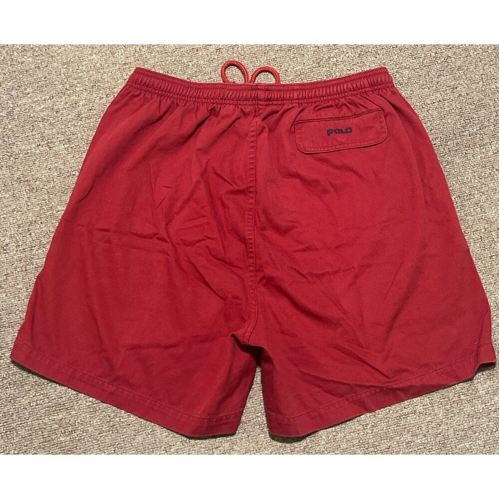 Vintage 90s Men’s XL Polo Sport Ralph Lauren Red Drawstring Chino Shorts